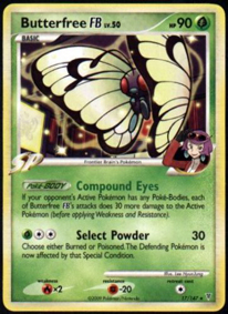 Promo Butterfree Pokemon League Promo 2009-2010