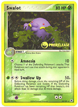 Promo SWALOT PRERELEASE STAMPED Pokemon Card #50