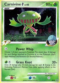 Carnivine G DP42 Holo Rare Diamond & Pearl Promos Pokemon Promo Cards