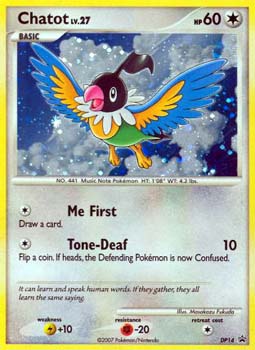 Chatot DP14 Holo Rare Diamond & Pearl Promos Pokemon Promo Cards