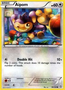 Pokemon Trading Card Game Aipom 99/124 Common Black & White Dragons Exalted