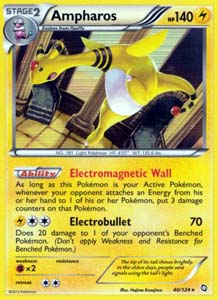 Pokemon Trading Card Game Ampharos 40/124 Holo Rare Black & White Dragons Exalted