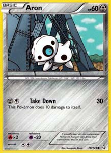 Pokemon Trading Card Game Aron 78/124 Common Black & White Dragons Exalted