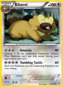 Pokemon Trading Card Game Bibarel 107/124 Uncommon Black & White Dragons Exalted