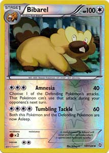 Pokemon Trading Card Game Bibarel 107/124 Reverse Holo Uncommon Black & White Dragons Exalted