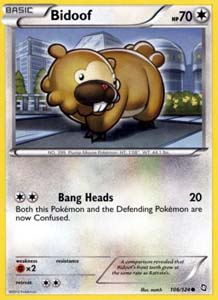 Pokemon Trading Card Game Bidoof 106/124 Common Black & White Dragons Exalted