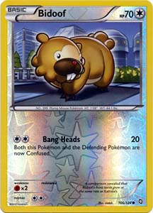Pokemon Trading Card Game Bidoof 106/124 Reverse Holo Common Black & White Dragons Exalted