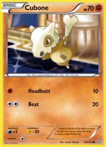 Pokemon Trading Card Game Cubone 60/124 Reverse Holo Common Black & White Dragons Exalted