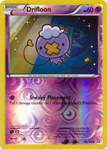 Pokemon Trading Card Game Drifloon 49/124 Reverse Holo Common Black & White Dragons Exalted
