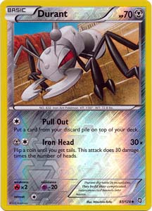 Pokemon Trading Card Game Durant 83/124 Reverse Holo Uncommon Black & White Dragons Exalted
