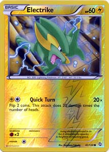 Pokemon Trading Card Game Electrike 42/124 Reverse Holo Common Black & White Dragons Exalted