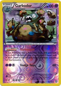 Pokemon Trading Card Game Garbodor 54/124 Rare Reverse Holo Black & White Dragons Exalted