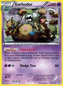 Pokemon Trading Card Game Garbodor 54/124 Rare Holo Black & White Dragons Exalted