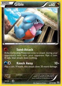 Pokemon Trading Card Game Gible 87/124 Common Black & White Dragons Exalted