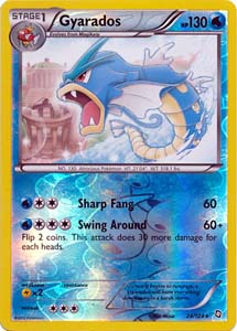 Pokemon Trading Card Game Gyarados 24/124 Reverse Holo Rare Black & White Dragons Exalted