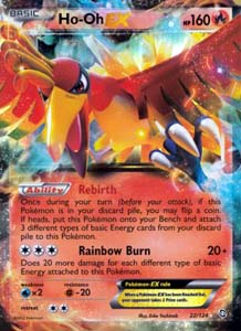 Pokemon Trading Card Game HO-OH EX 22/124 Ultra Rare Black & White Dragons Exalted