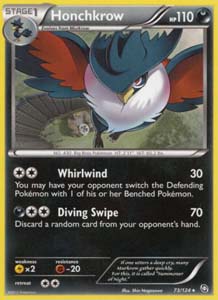 Pokemon Trading Card Game HONCHKROW 73/124 Rare Black & White Dragons Exalted