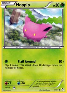 Pokemon Trading Card Game Hoppip 1/124 Common Black & White Dragons Exalted