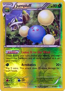 Pokemon Trading Card Game Jumpluff 3/124 Reverse Holo Rare Black & White Dragons Exalted