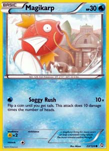 Pokemon Trading Card Game Magikarp 23/124 Common Black & White Dragons Exalted