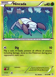 Pokemon Trading Card Game Nincada 10/124 Common Black & White Dragons Exalted