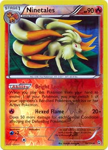 Pokemon Trading Card Game Ninetales 19/124 Holo Rare Black & White Dragons Exalted