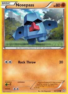 Pokemon Trading Card Game Nosepass 62/124 Common Black & White Dragons Exalted