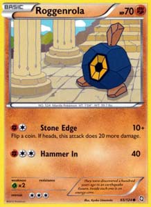 Pokemon Trading Card Game Roggenrola 65/124 Common Black & White Dragons Exalted