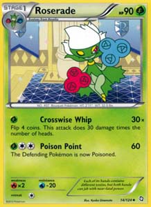 Pokemon Trading Card Game Roserade 14/124 Uncommon Black & White Dragons Exalted