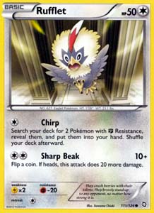 Pokemon Trading Card Game Rufflet 111/124 Common Black & White Dragons Exalted
