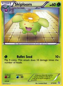 Pokemon Trading Card Game Skiploom 2/124 Uncommon Black & White Dragons Exalted