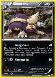 Pokemon Trading Card Game Skuntank 77/124 Uncommon Black & White Dragons Exalted