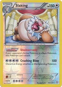 Pokemon Trading Card Game Slaking 103/124 Holo Rare Black & White Dragons Exalted