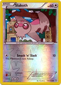Pokemon Trading Card Game Slakoth 101/124 Reverse Holo Common Black & White Dragons Exalted