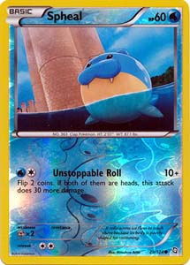 Pokemon Trading Card Game Spheal 29/124 Reverse Holo Common Black & White Dragons Exalted