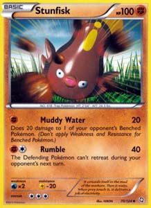 Pokemon Trading Card Game Stunfisk 70/124 Uncommon Black & White Dragons Exalted