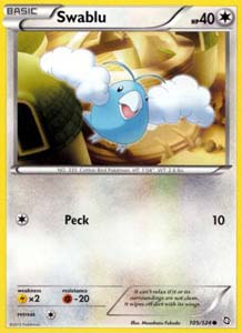 Pokemon Trading Card Game Swablu 105/124 Common Black & White Dragons Exalted