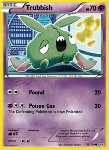 Pokemon Trading Card Game Trubbish 53/124 Common Black & White Dragons Exalted