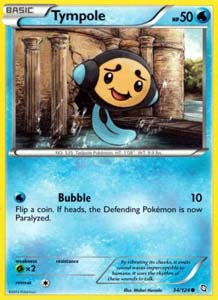 Pokemon Trading Card Game Tympole 34/124 Common Black & White Dragons Exalted