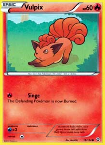 Pokemon Trading Card Game Vulpix 18/124 Common Black & White Dragons Exalted