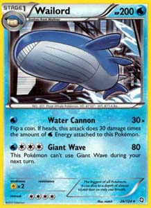 Pokemon Trading Card Game Wailord 26/124 Holo Rare Black & White Dragons Exalted