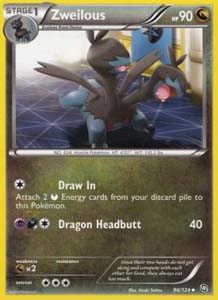 Pokemon Trading Card Game Zweilous 96/124 Uncommon Black & White Dragons Exalted