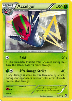 Pokemon Trading Card Game Accelgor 9/111 Uncommon XY Furious Fists