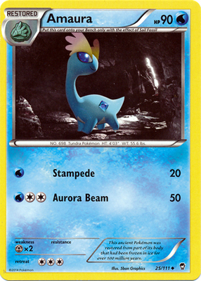 Pokemon Trading Card Game Amaura 25/111 Uncommon XY Furious Fists