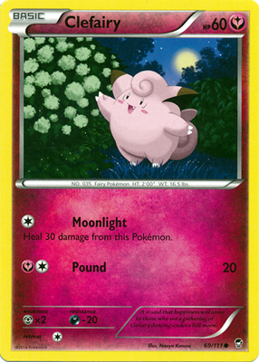 Pokemon Trading Card Game Clefairy 69/111 Common XY Furious Fists