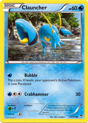 Pokemon Trading Card Game Clauncher 23/111 Common XY Furious Fists