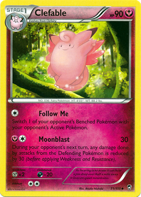 Pokemon Trading Card Game Clefable 71/111 Uncommon XY Furious Fists