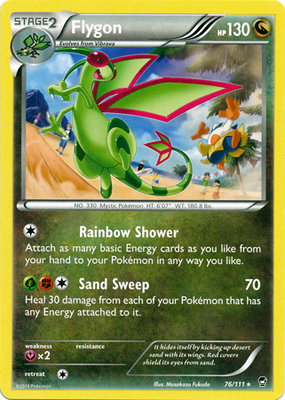 Pokemon Trading Card Game Flygon 76/111  Rare XY Furious Fists