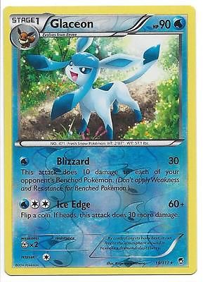 Pokemon Trading Card Game Glaceon 19/111 Reverse Holo  Rare XY Furious Fists