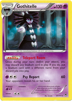 Pokemon Trading Card Game Gothitelle 41/111 Rare XY Furious Fists